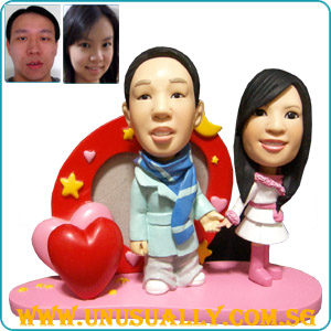 Custom 3D Winter Sonata Lovely Couple Clay Figurines